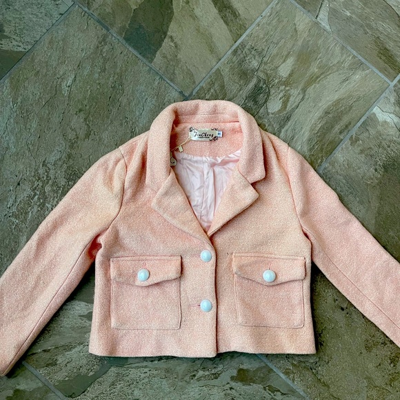 Chicwish Jackets & Blazers - NWT Chicwish  peach color heavy wool jacket